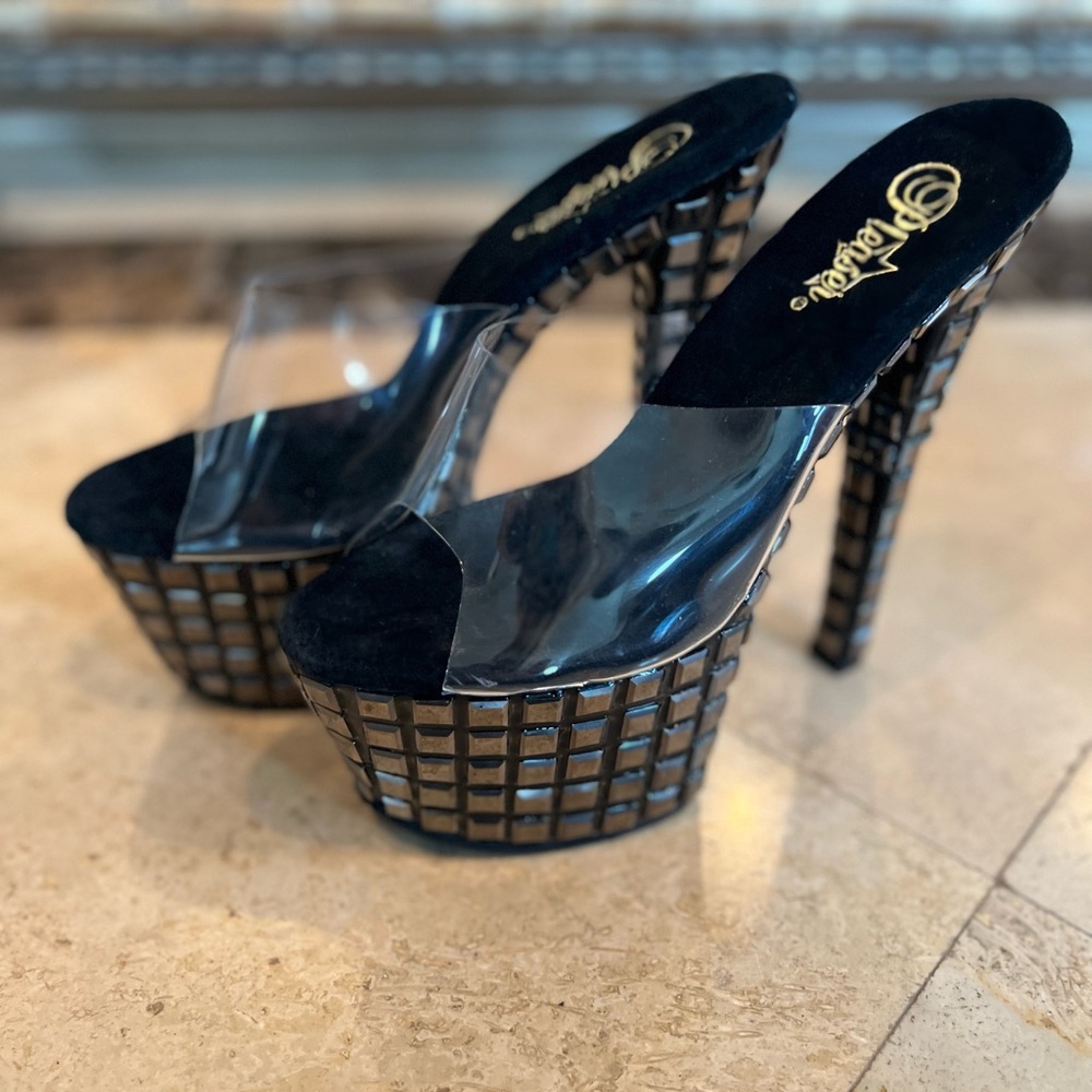 Rare Jeweled Pleaser Heels Size 8